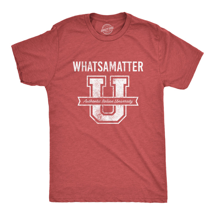 Funny Heather Red What's A Matter U Mens T Shirt Nerdy Teacher Tee