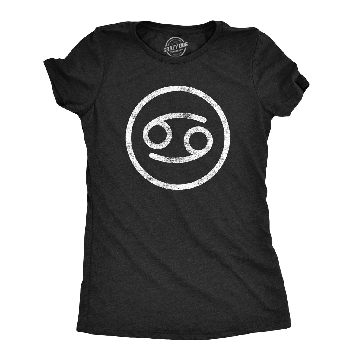 Funny Heather Black - Cancer Zodiac Symbols Womens T Shirt Nerdy Tee