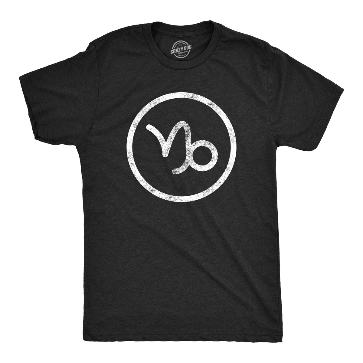 Funny Heather Black - Capricorn Zodiac Symbols Mens T Shirt Nerdy Tee