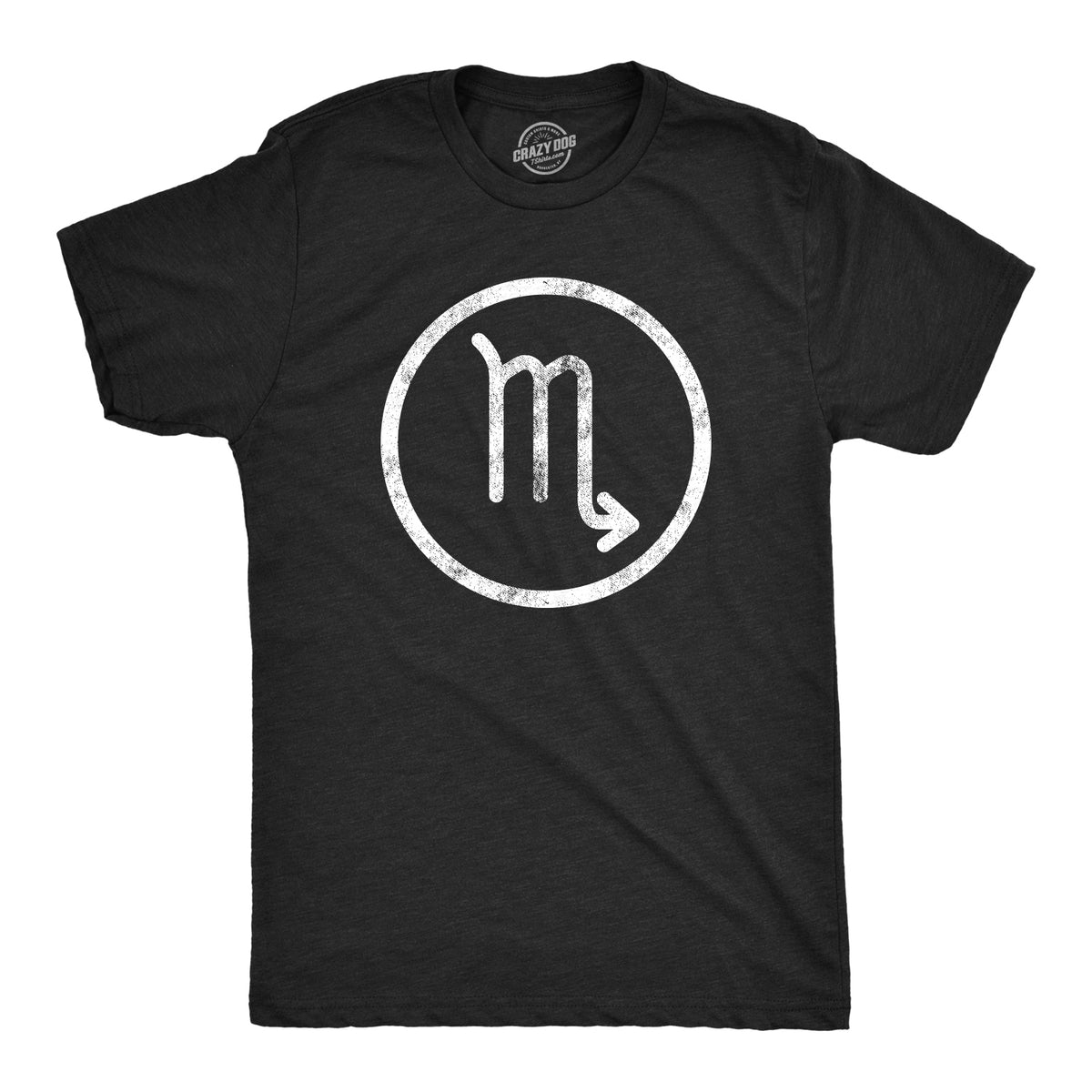 Funny Heather Black - Scorpio Zodiac Symbols Mens T Shirt Nerdy Tee