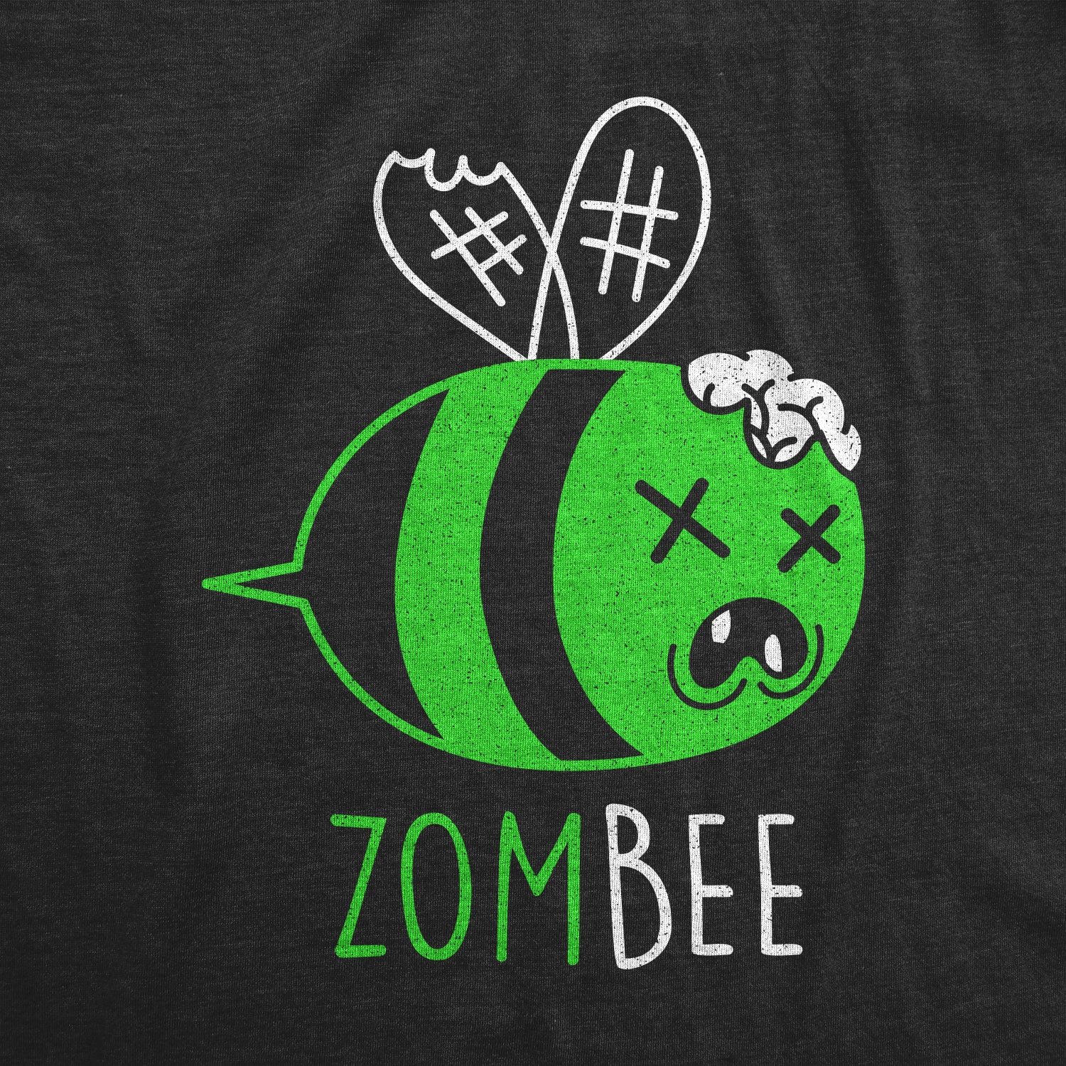 Funny Heather Black - Zombee Zombee Mens T Shirt Nerdy Halloween Zombie Tee
