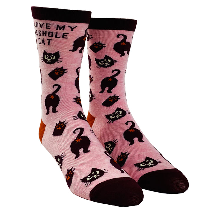 Women's I Love My Asshole Cat Socks