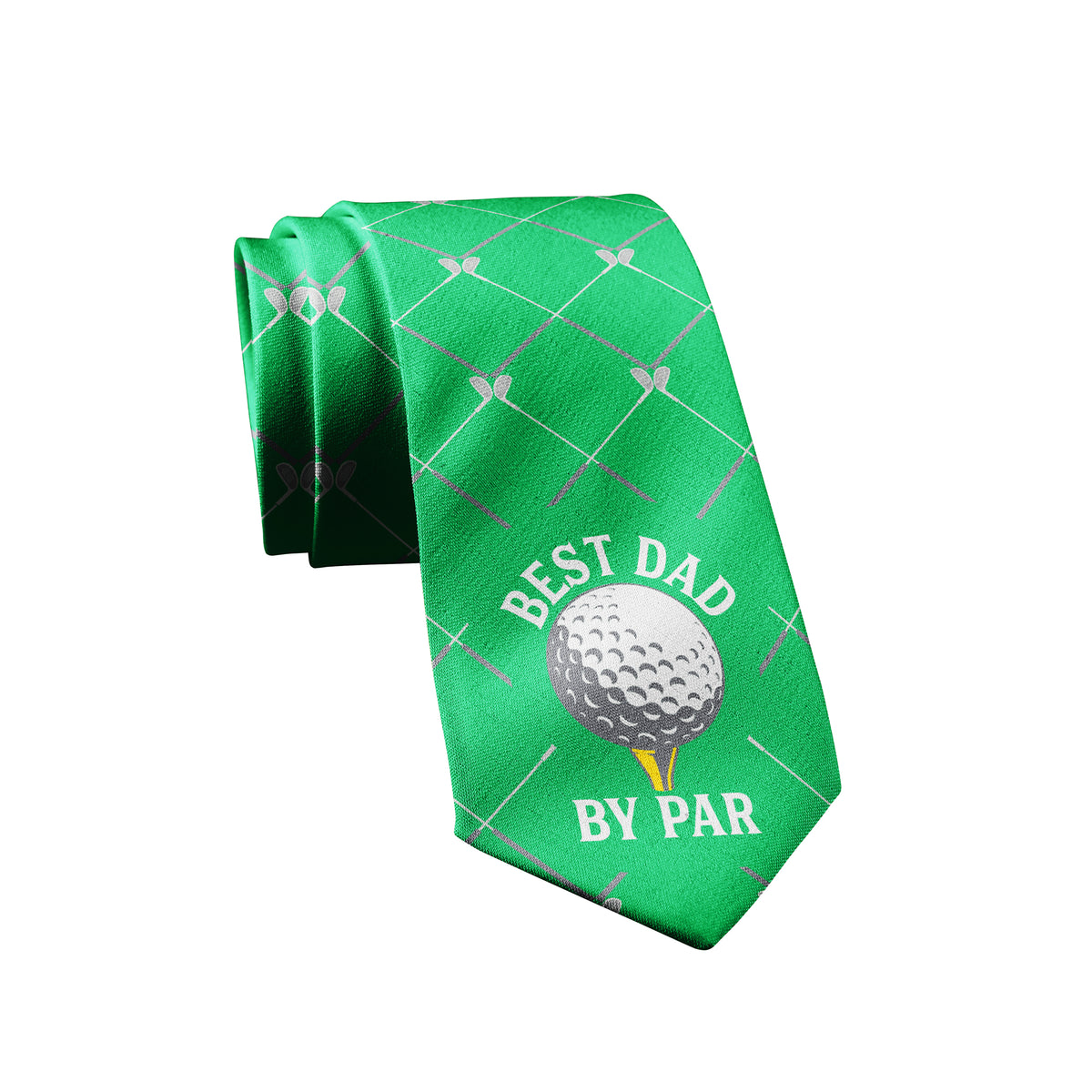 Funny Dad by Par Best Dad By Par Neck Tie Nerdy Father&#39;s Day Golf Tee