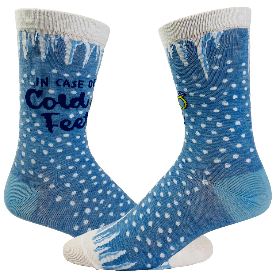 Funny Cold Feet Women's In Case Of Cold Feet Sock Nerdy Wedding Tee