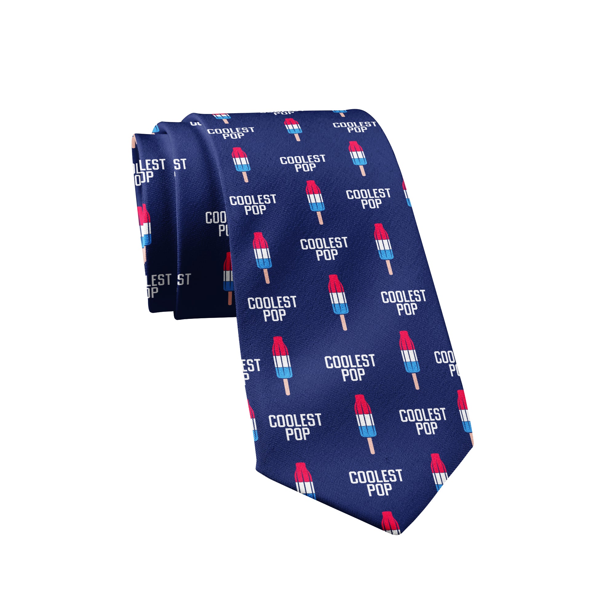 Funny Navy Coolest Pop Neck Tie Nerdy Father's Day Tee