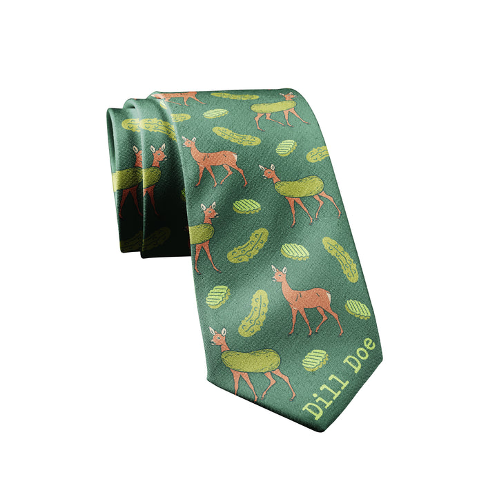 Funny Green Dill Doe Neck Tie Nerdy Animal Sex Tee
