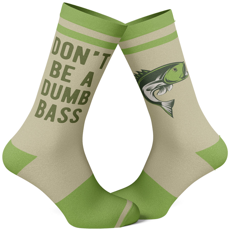 Funny Dumb Bass Don't Be A Dumb Bass Sock Nerdy Father's Day Fishing Tee