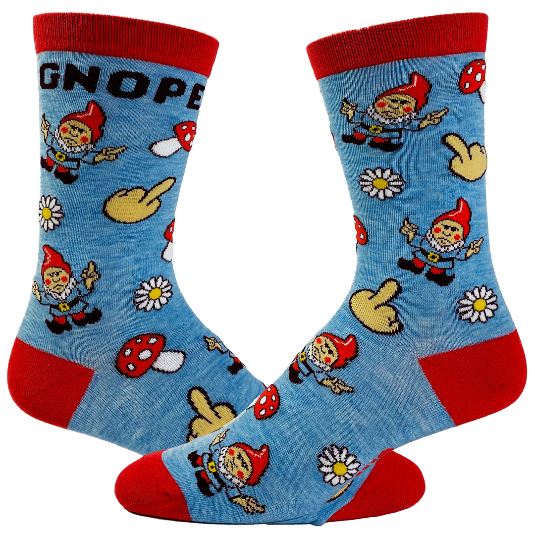 Funny Blue Women's Gnope Sock Nerdy Sarcastic Tee