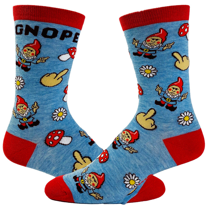 Funny Blue Women's Gnope Sock Nerdy Sarcastic Tee
