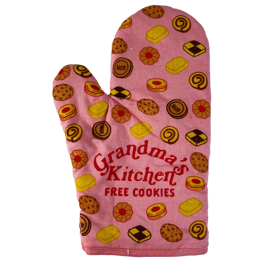 Funny Pink Grandma's Kitchen Free Cookies Nerdy Grandmother Tee