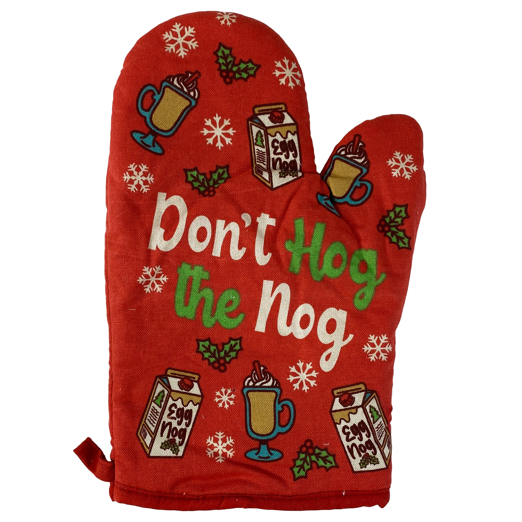 Funny Red Don't Hog The Nog Nerdy Christmas Tee
