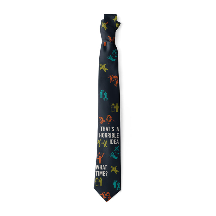 Funny Navy That's A Horrible Idea What Time Neck Tie Nerdy Sarcastic Tee