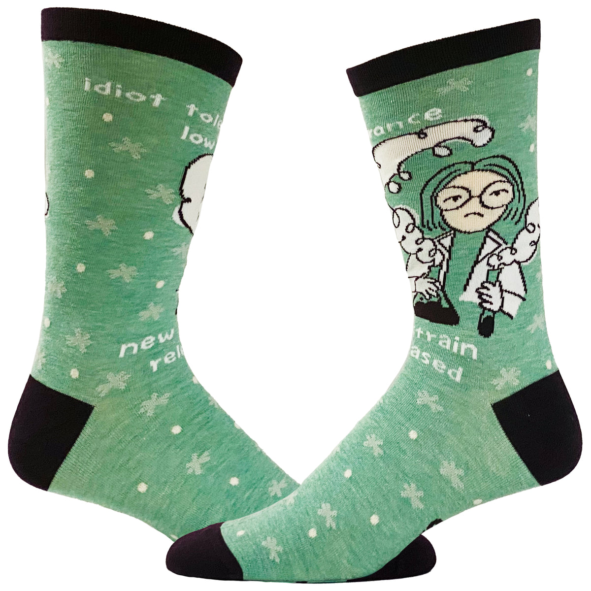 Funny Idiot Tolerance Sock Nerdy sarcastic Science Tee