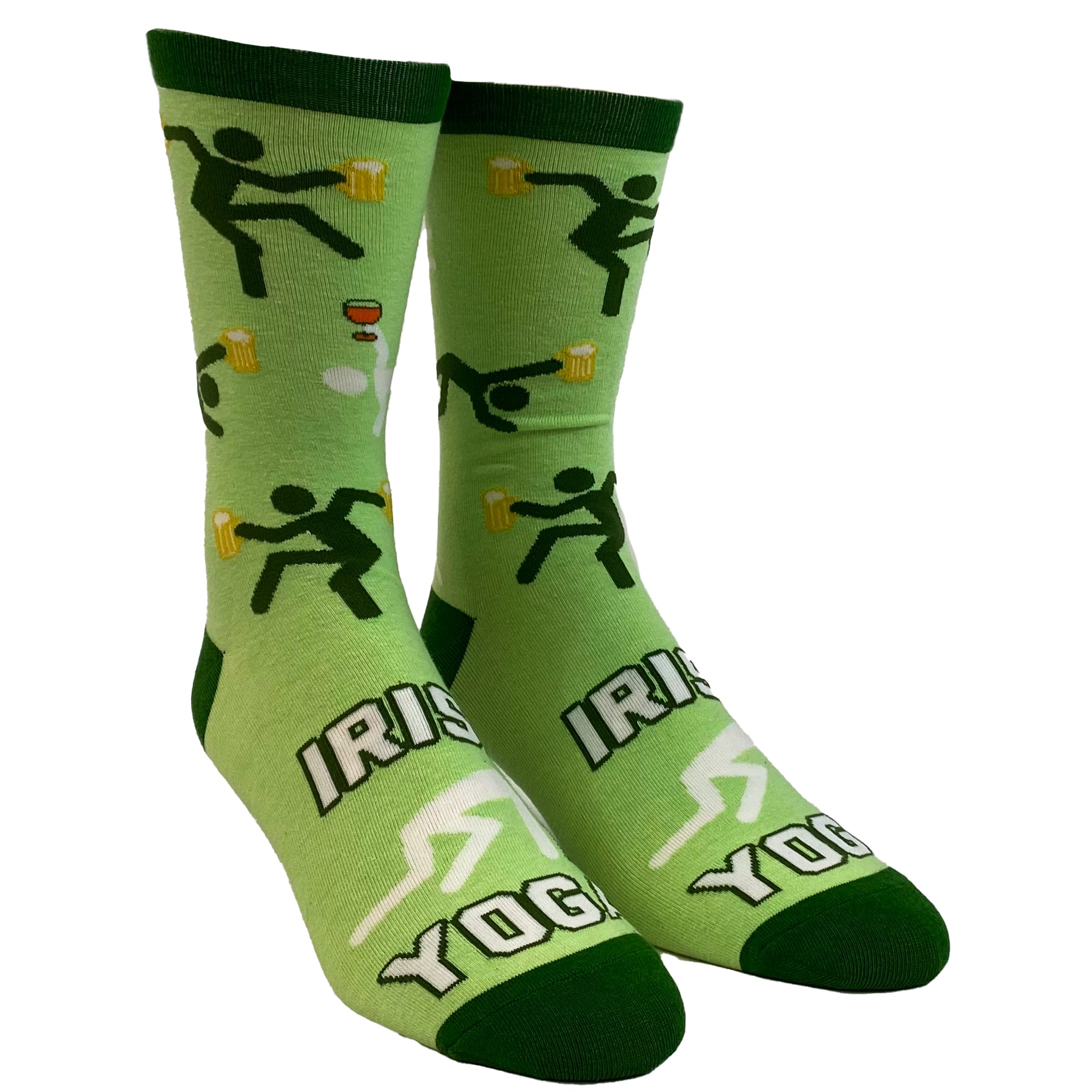 Funny Irish Yoga Sock Nerdy Saint Patrick's Day Drinking Fitness Tee
