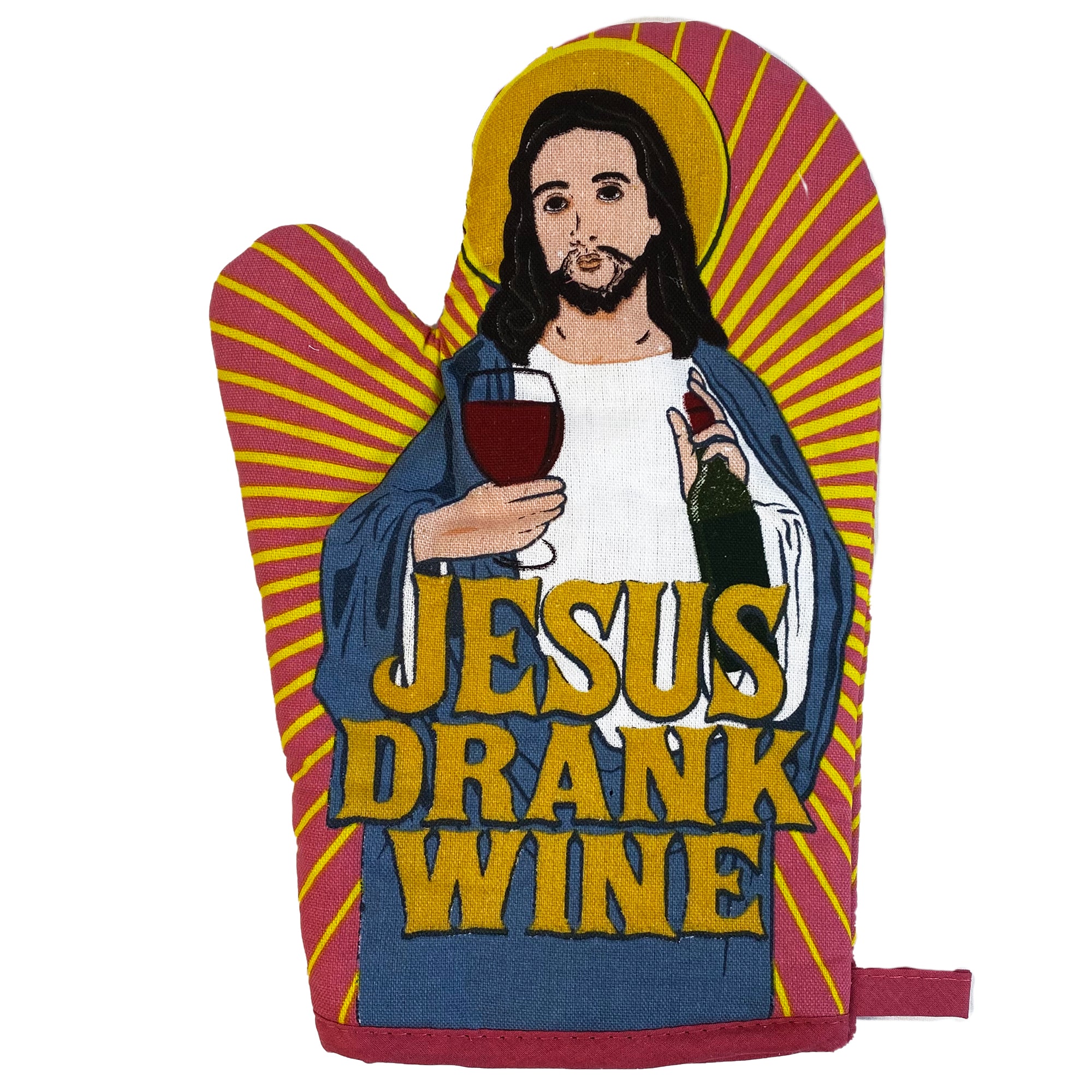 Funny Red Jesus Drank Wine Nerdy Wine Religion Tee
