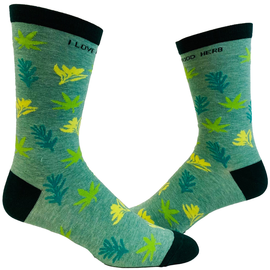 Funny Love Herb Women's I Love A Good Herb Sock Nerdy 420 Food Tee