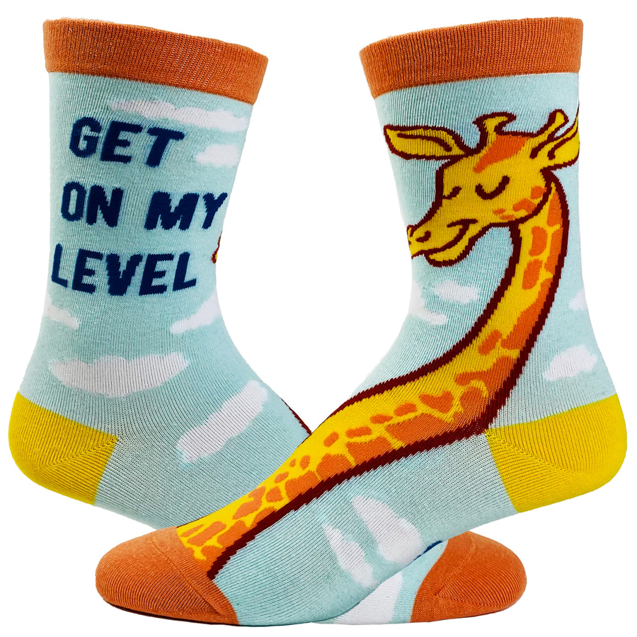 Funny Get on My Level Women's Get On My Level Sock Nerdy Animal Tee