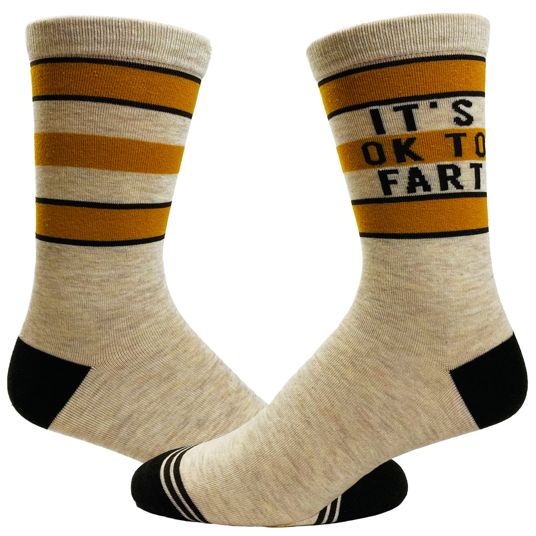 Funny Multi Youth It's Ok To Fart Sock Nerdy Toilet Tee