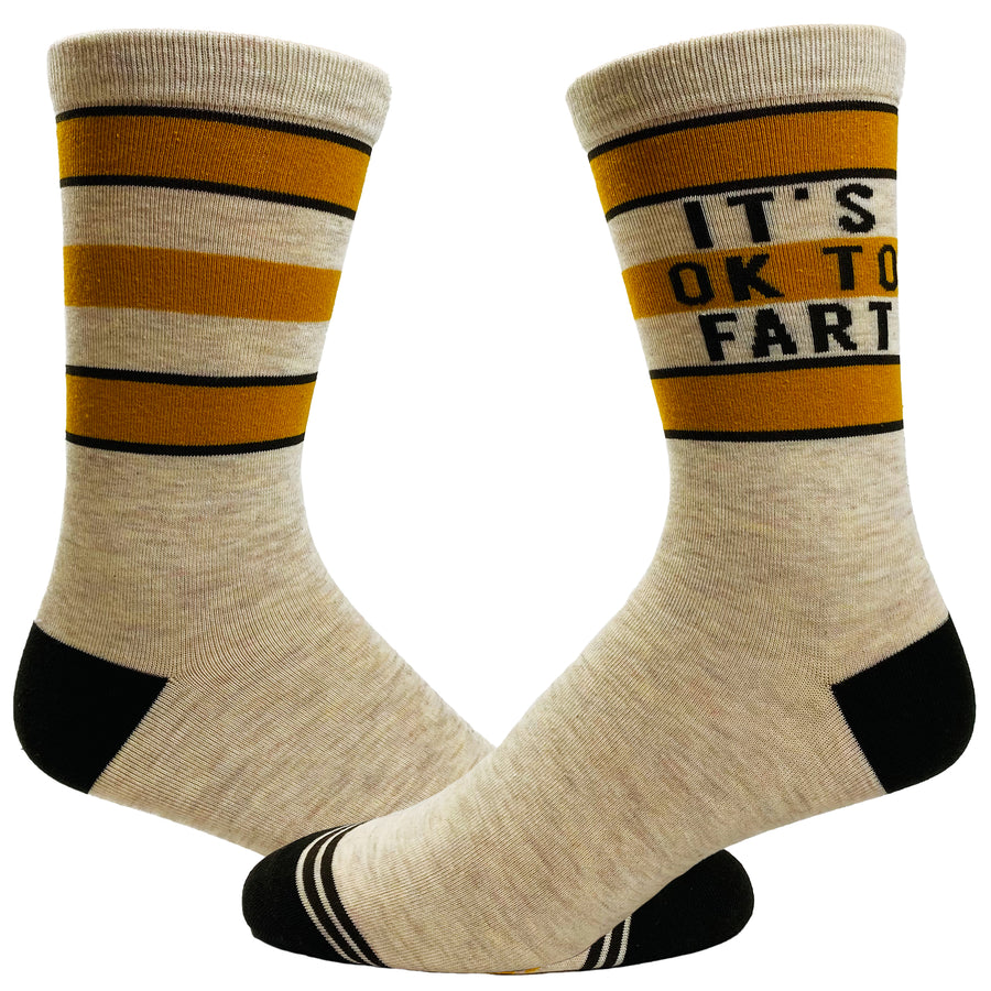 Funny Multi Youth It's Ok To Fart Sock Nerdy Toilet Tee