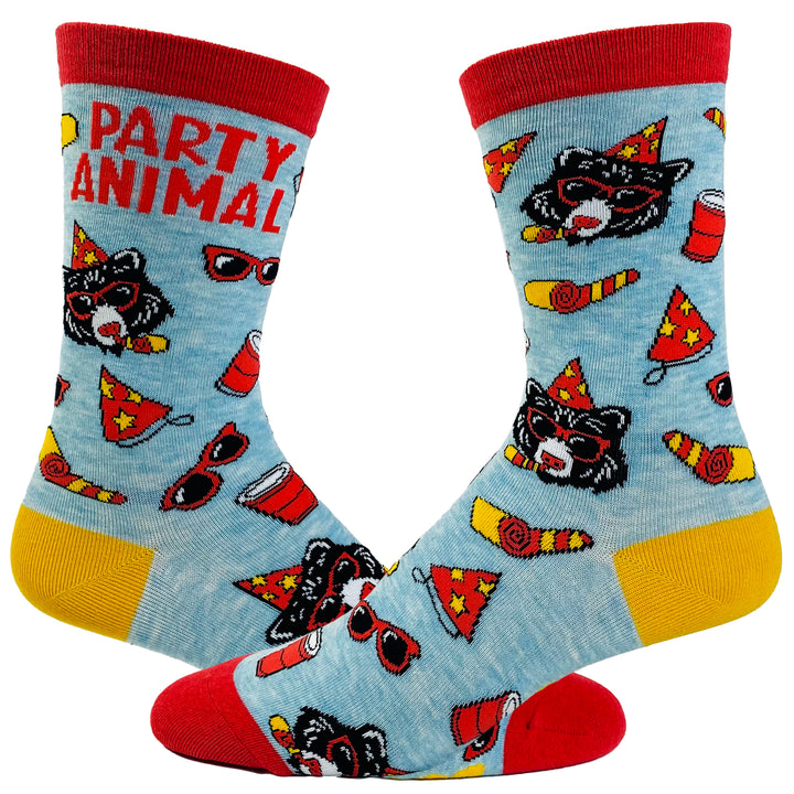 Funny Party Animal Men's Party Animal Sock Nerdy Animal Tee