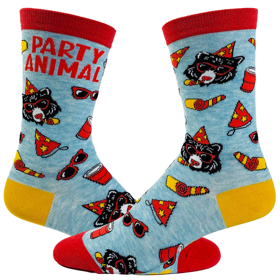 Funny Party Animal Men's Party Animal Sock Nerdy Animal Tee