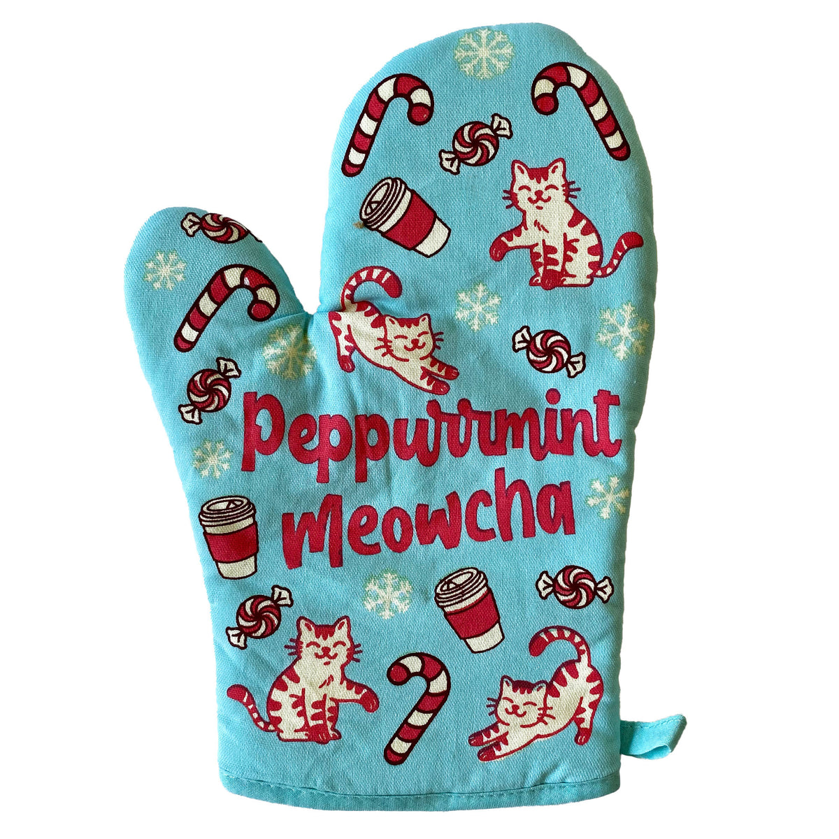 Funny Meowcha Peppurrmint Moewcha Nerdy Christmas Cat Tee