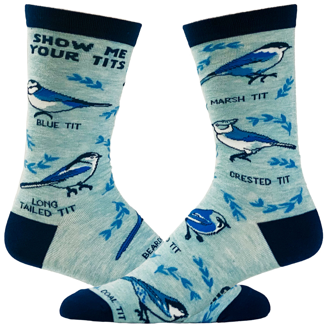 Funny Show Me Men's Show Me Your Tits Sock Nerdy Easter Sex Animal Tee