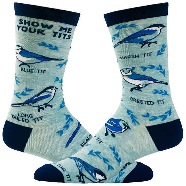 Funny Show Me Men's Show Me Your Tits Sock Nerdy Easter Sex Animal Tee