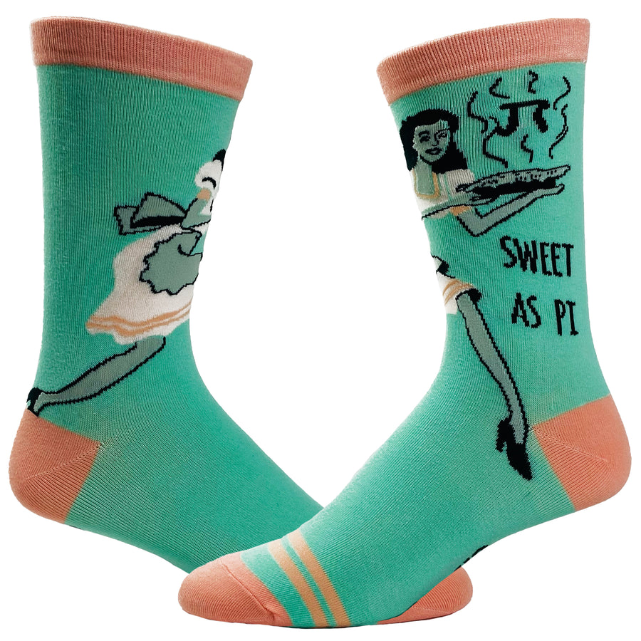 Funny Green Women's Sweet As Pi Sock Nerdy Math Nerdy Tee