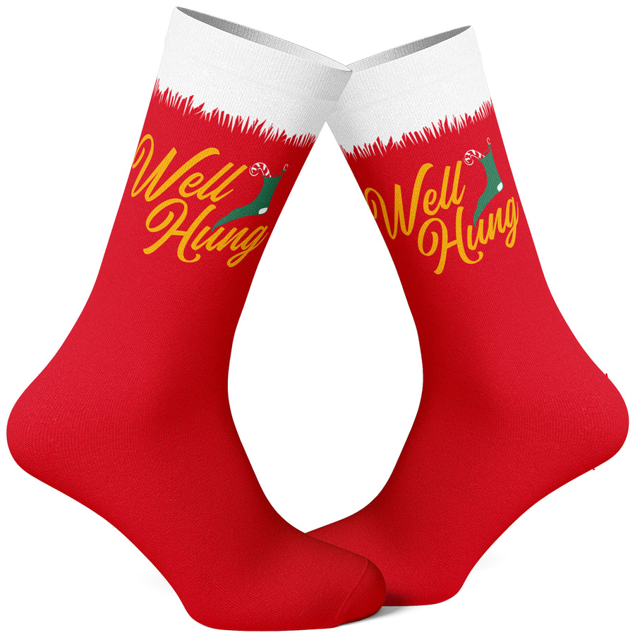 Funny Well Hung Mens Well Hung Sock Nerdy Christmas Sex Tee