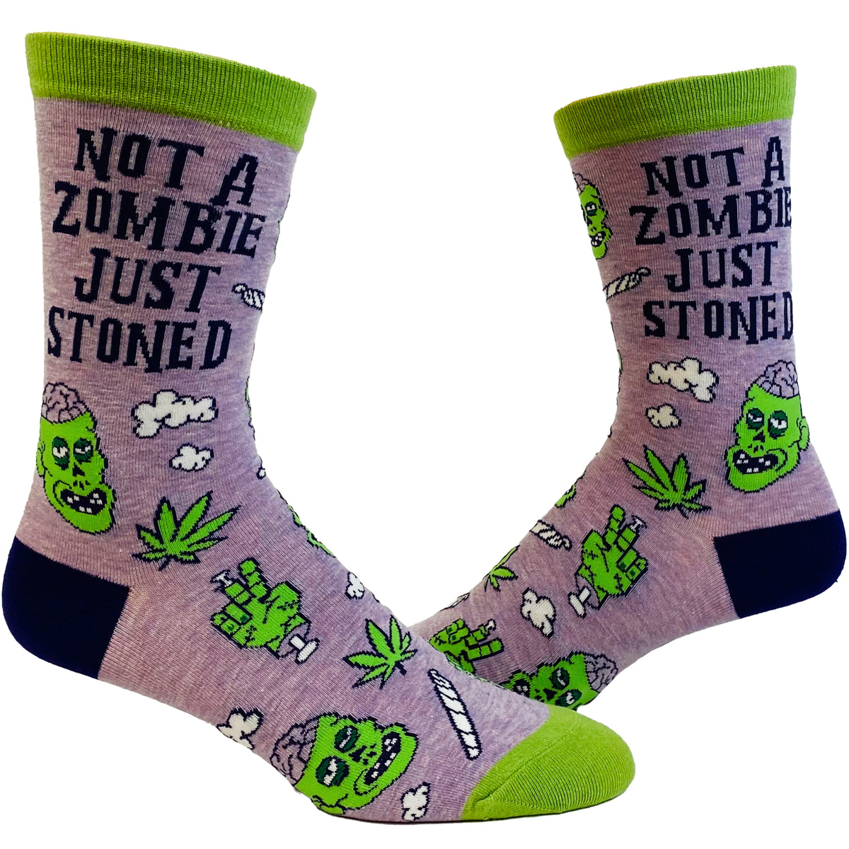 Funny Stoned Women&#39;s Not A Zombie Just Stoned Sock Nerdy 420 Zombie Tee