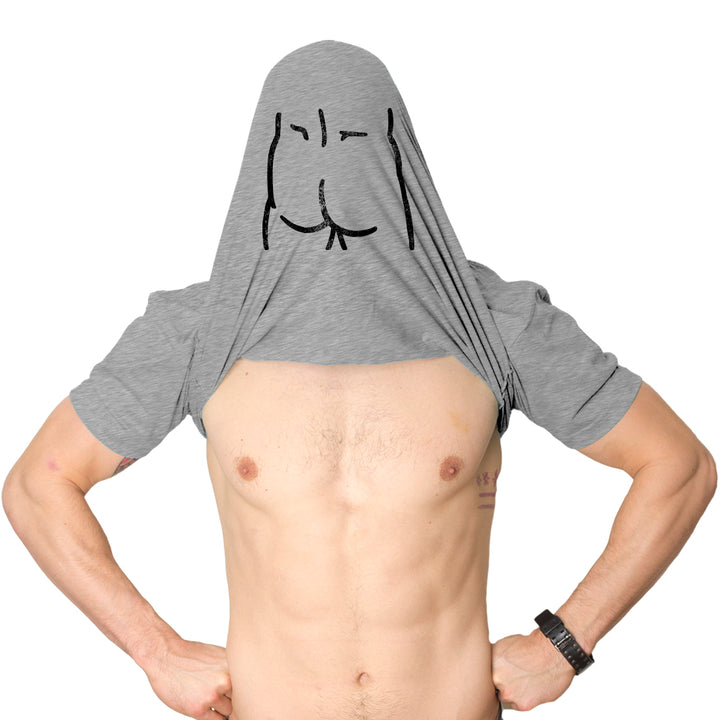 Funny Dark Heather Grey Ask Me About My Butthole Mens T Shirt Nerdy Toilet Sex Tee