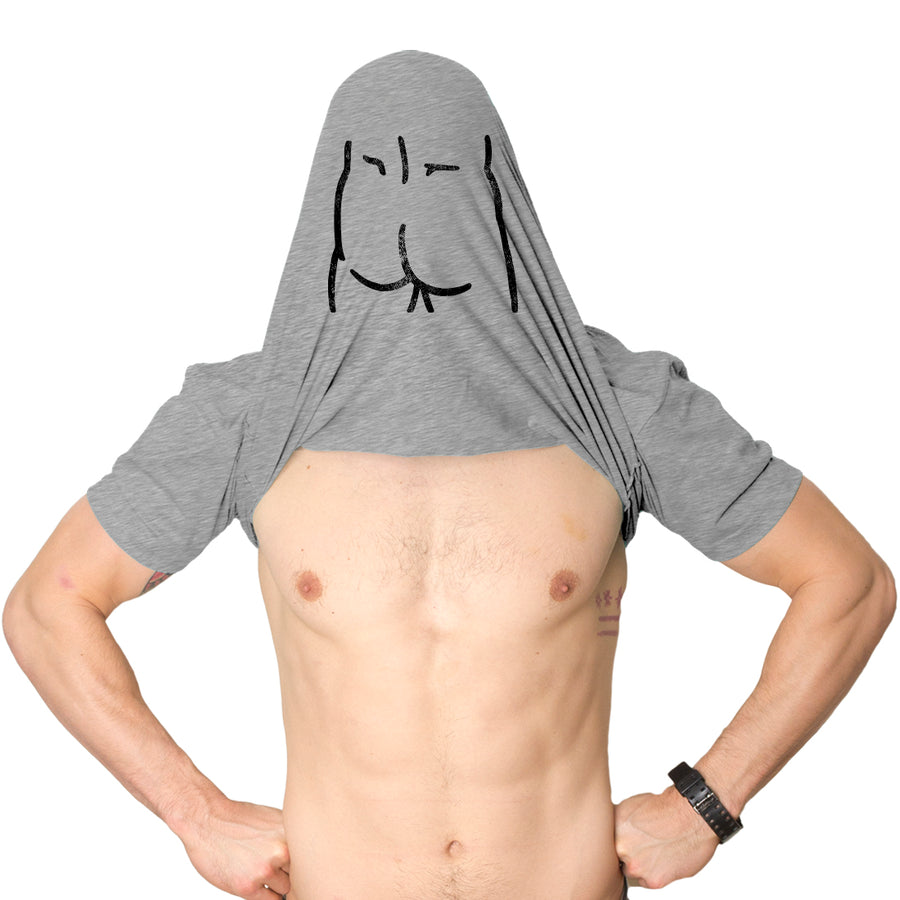 Funny Dark Heather Grey Ask Me About My Butthole Mens T Shirt Nerdy Toilet Sex Tee