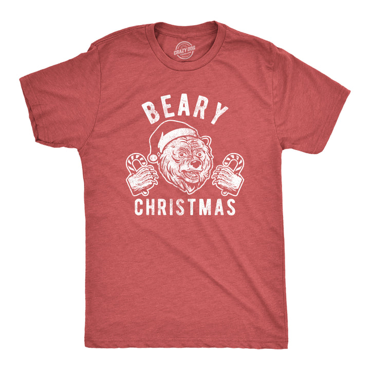 Funny Heather Red Berry Christmas Mens T Shirt Nerdy Christmas Animal Tee
