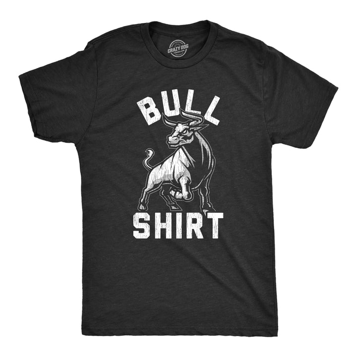 Funny Heather Black Bull Shirt Mens T Shirt Nerdy Toilet Sarcastic Tee