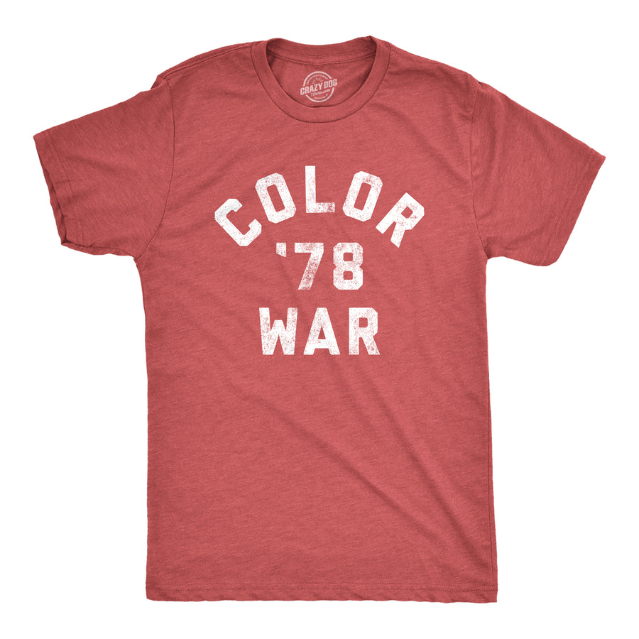 Funny Heather Red Color War '78 Mens T Shirt Nerdy TV & Movies Tee