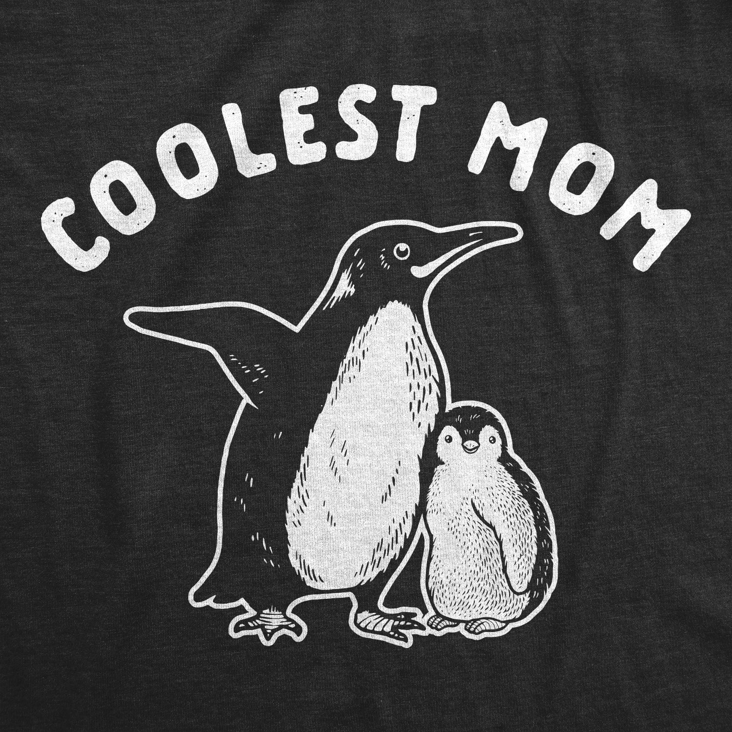 Funny Heather Black Coolest Mom Maternity T Shirt Nerdy Mother's Day Animal Tee