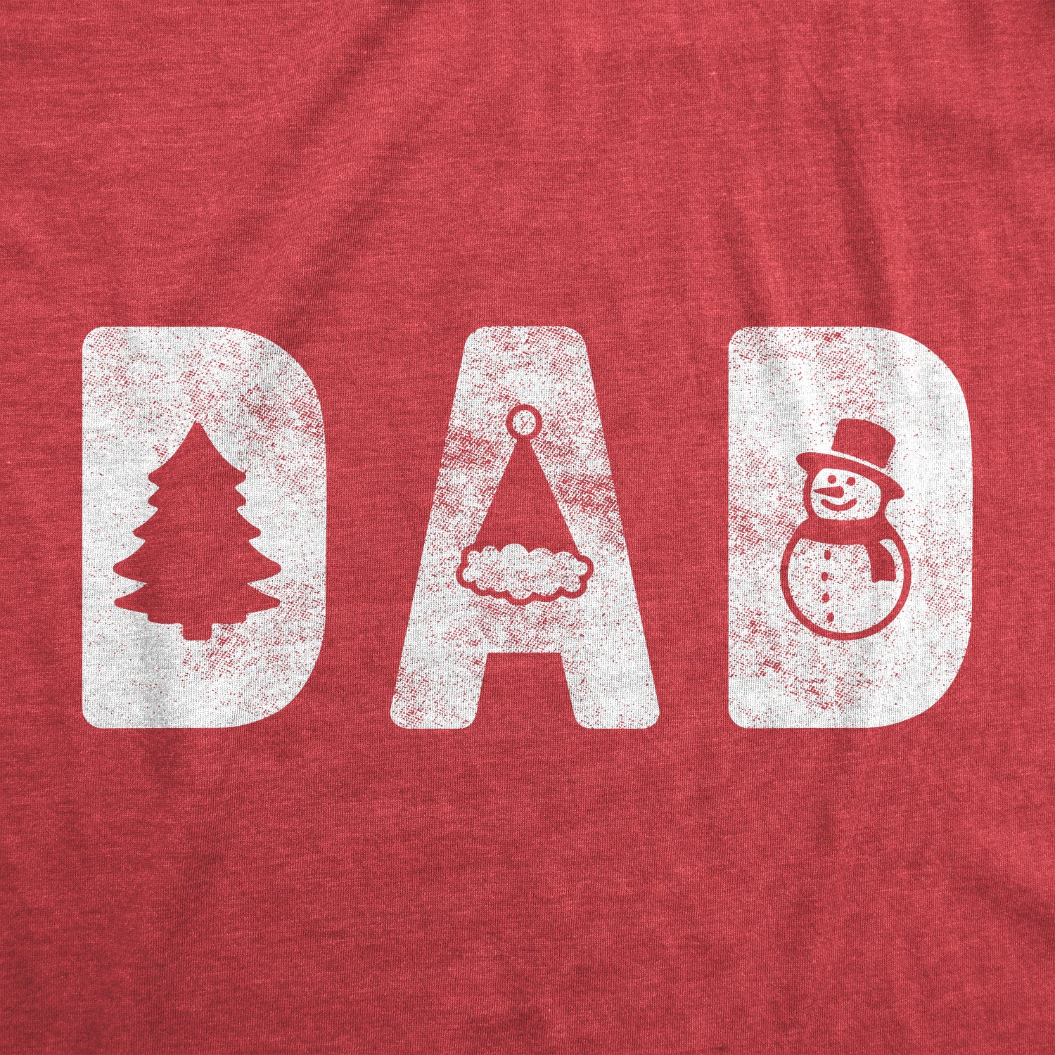 Funny Heather Red - Dad Dad Christmas Mens T Shirt Nerdy Christmas Tee