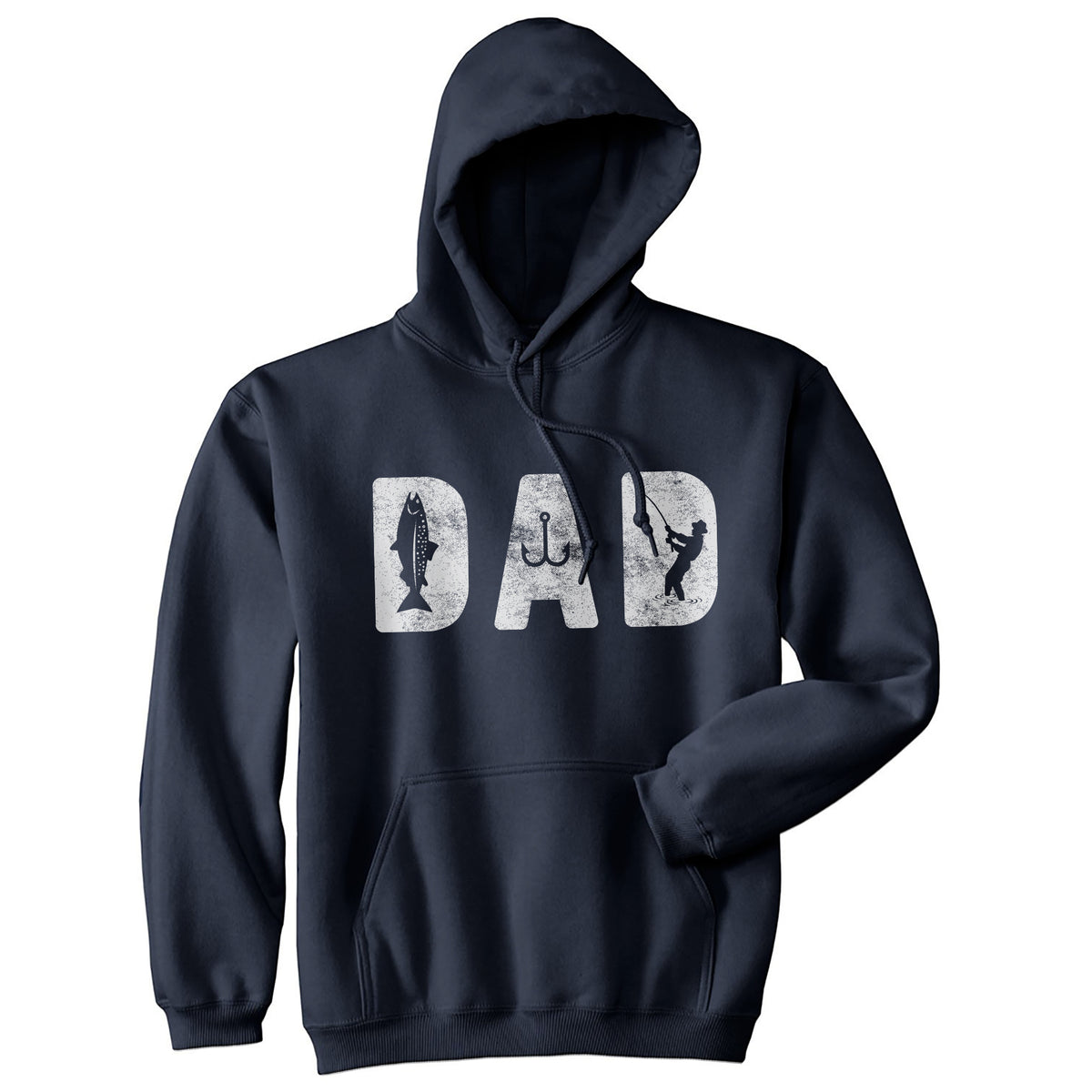 Funny Navy - Dad Fishing Dad Fishing Hoodie Nerdy Fishing Father&#39;s Day Tee