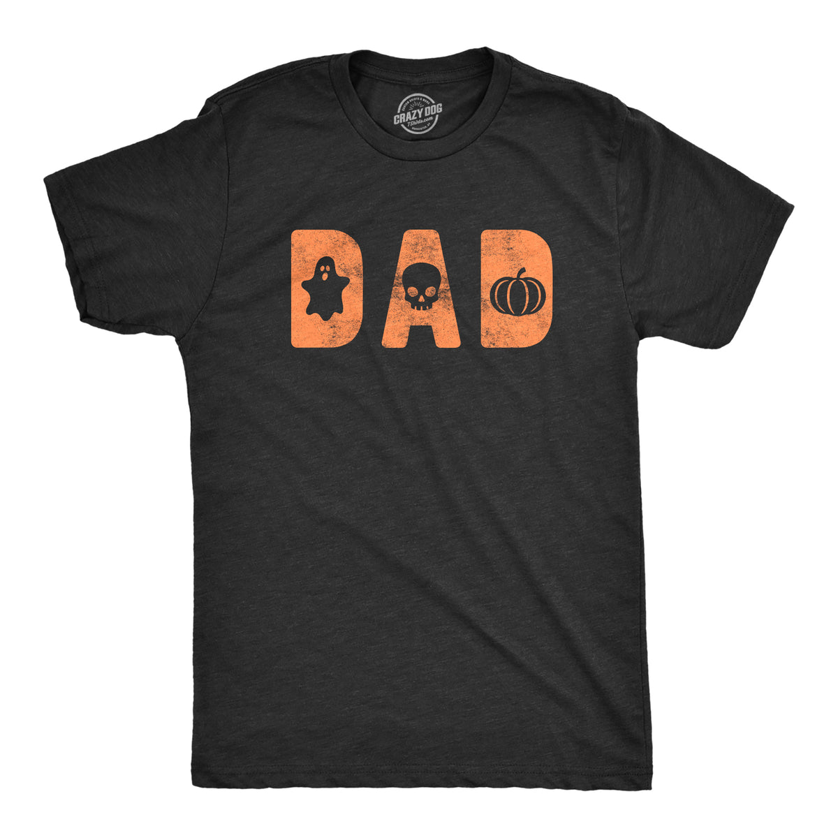Funny Heather Black - Dad Dad Halloween Mens T Shirt Nerdy Halloween Tee