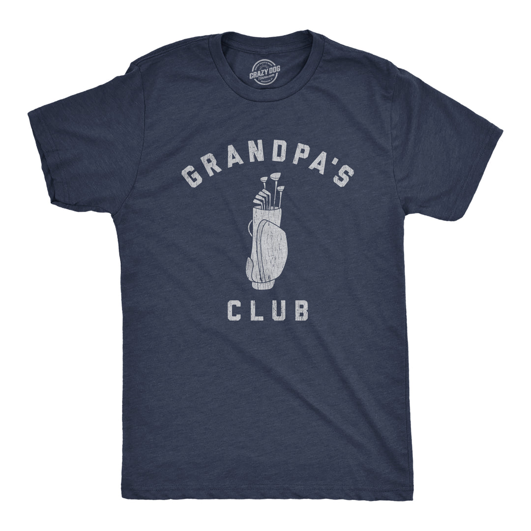 Funny Navy Grandpa's Club Mens T Shirt Nerdy Golf Tee