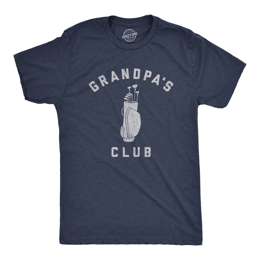 Funny Navy Grandpa's Club Mens T Shirt Nerdy Golf Tee