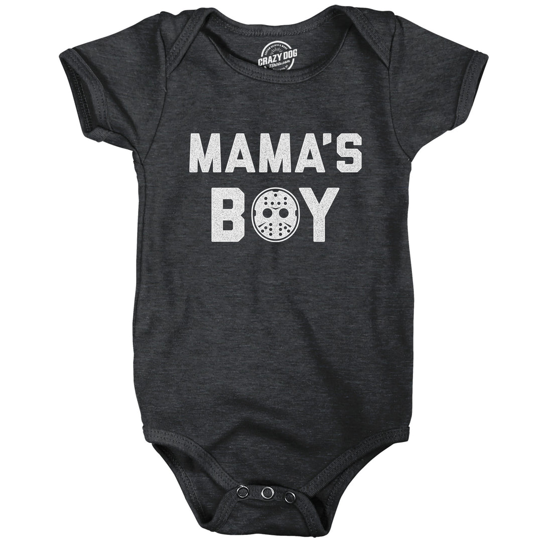 Funny Heather Black Mama's Boy Mask Onesie Nerdy Halloween TV & Movies Tee