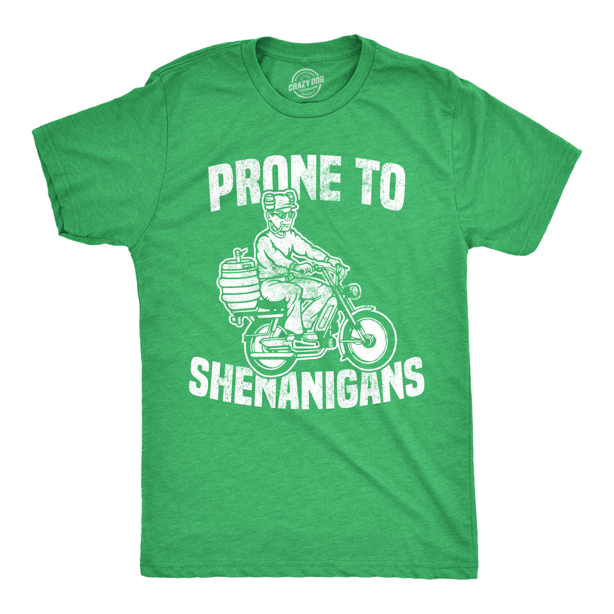 Funny Heather Green - Prone to Shenanigans Prone To Shenanigans Mens T Shirt Nerdy Saint Patrick&#39;s Day Tee