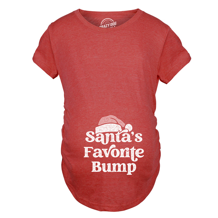 Santa's Favorite Bump Maternity T Shirt