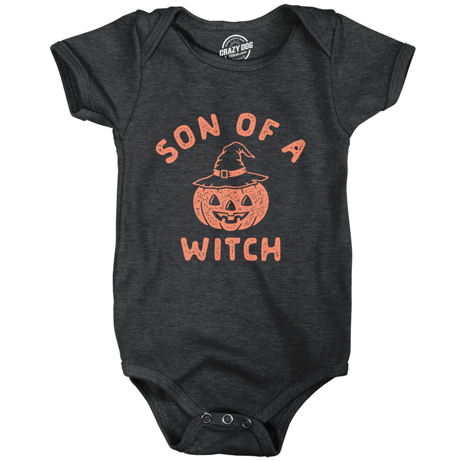 Funny Heather Black Son Of A Witch Onesie Nerdy Halloween Tee