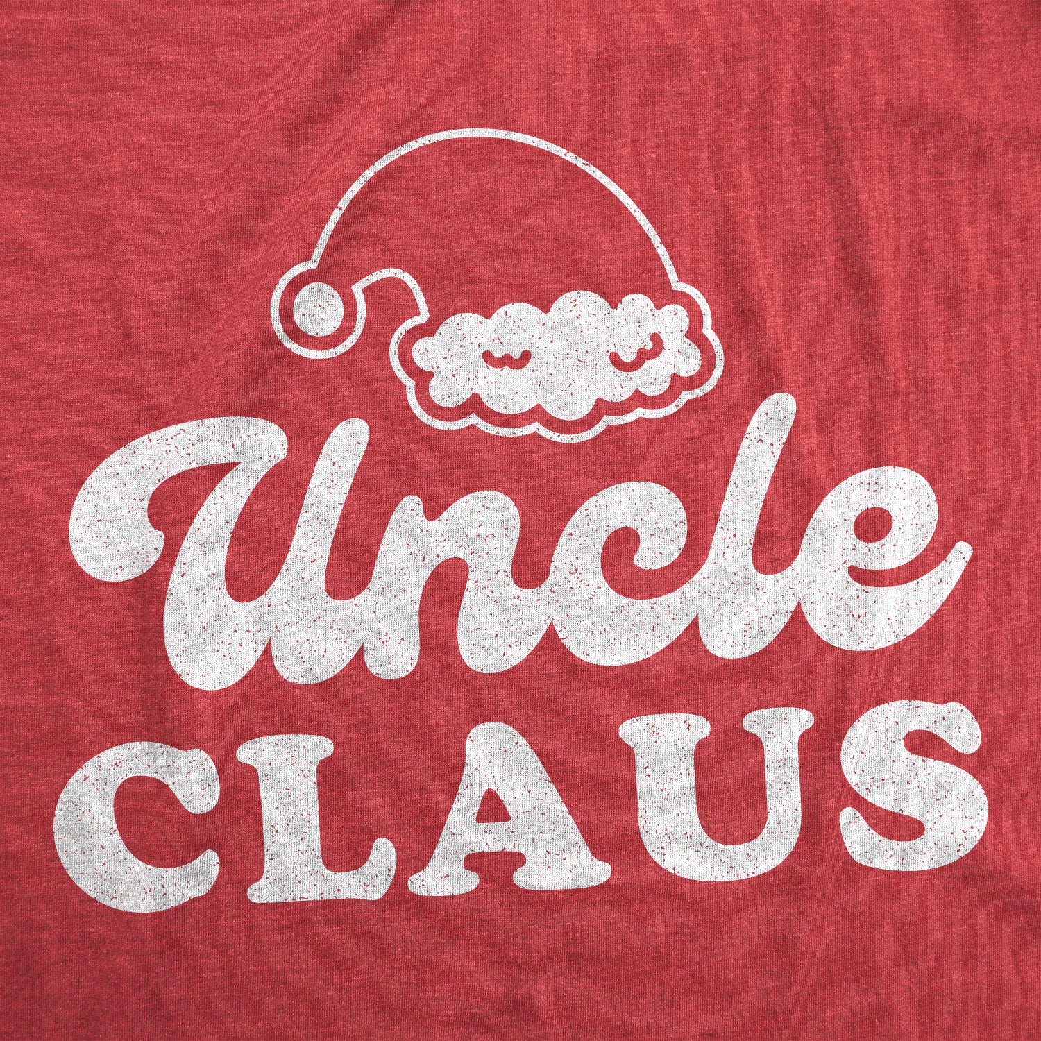 Funny Heather Red - Uncle Uncle Claus Mens T Shirt Nerdy Christmas Tee