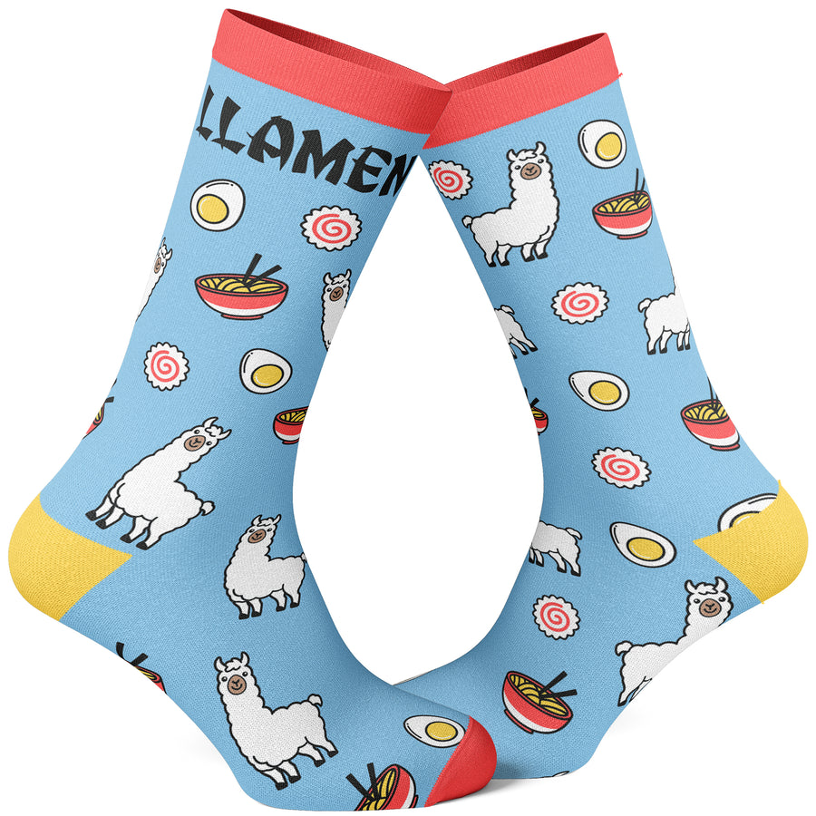 Funny Llamen Women's Llamen Sock Nerdy Animal Food Tee