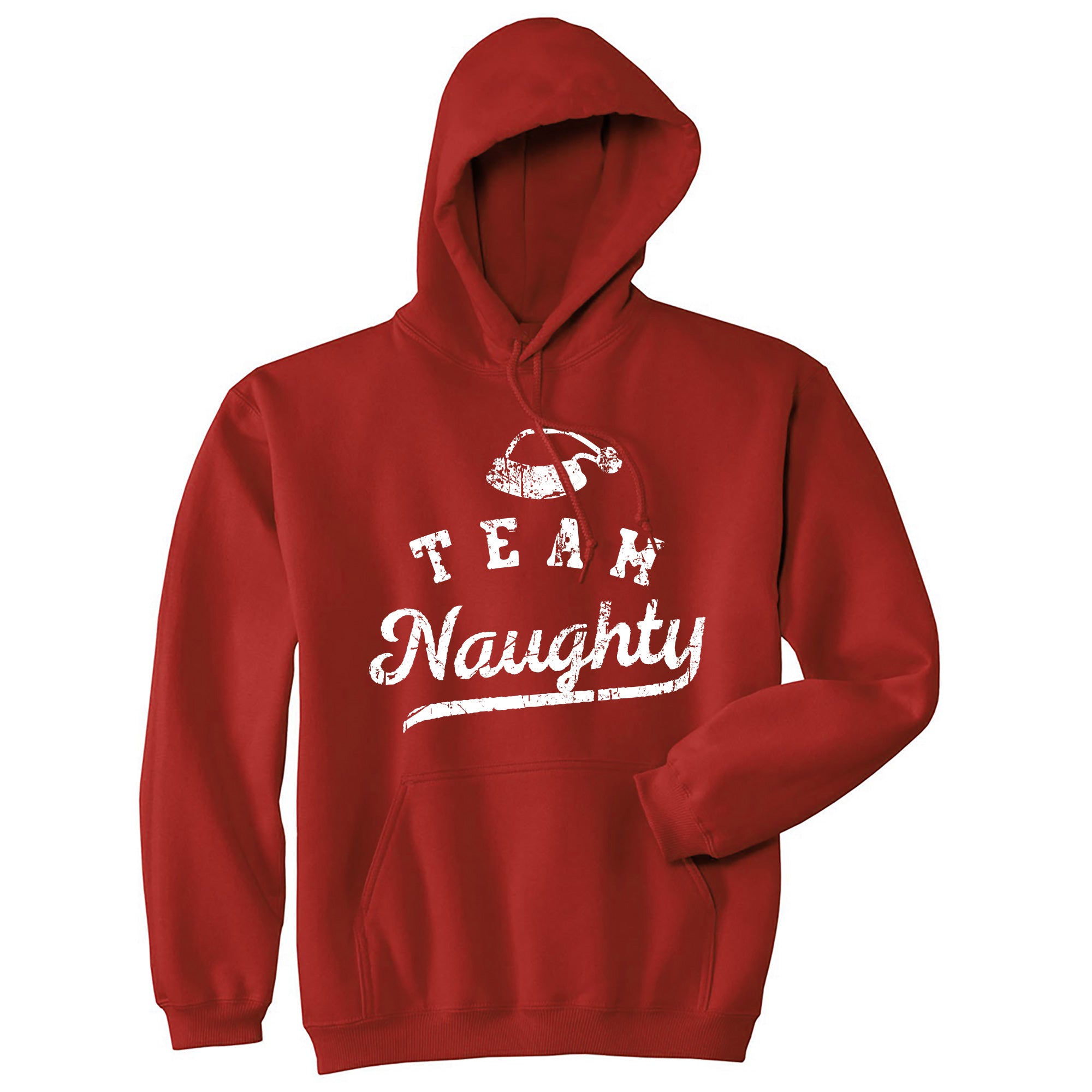 Funny Red - Team Naughty Team Naughty Hoodie Nerdy Christmas Sarcastic Tee