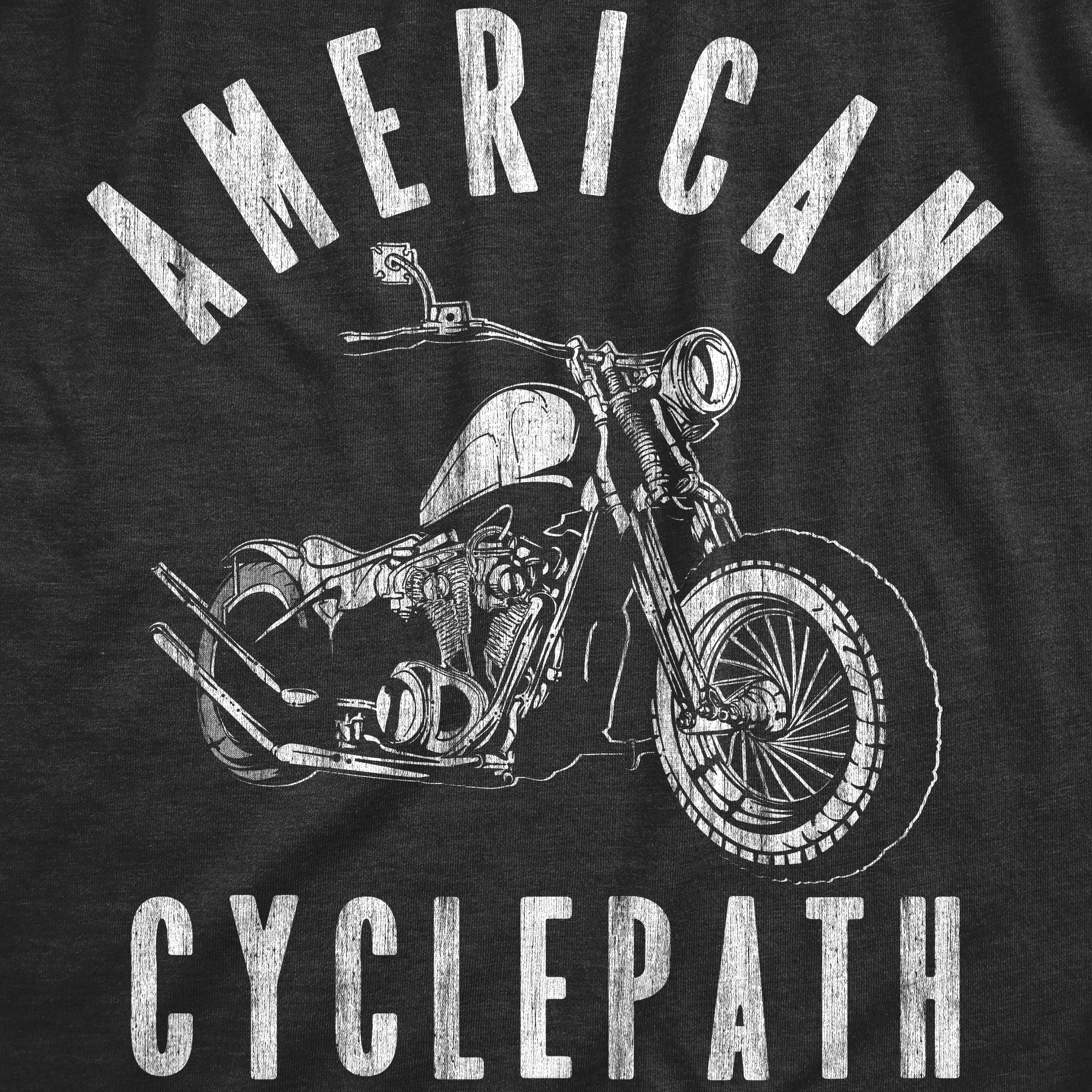 Funny Heather Black - CYCLEPATH American Cyclepath Mens T Shirt Nerdy Fourth of July mechanic Tee